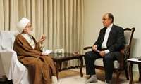دیدار دکتر حاجی بابایی؛ نایب رئیس مجلس و رئیس ستاد مرکزی بزرگداشت دهه فجر انقلاب اسلامی با مرجع عالیقدر؛ حضرت آیت الله العظمی نوری همدانی «مدظله العالی»